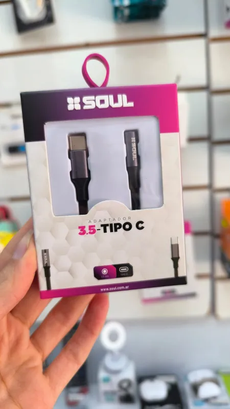 Cable adaptador Auricular Jack 3.5mm a Tipo C SOUL